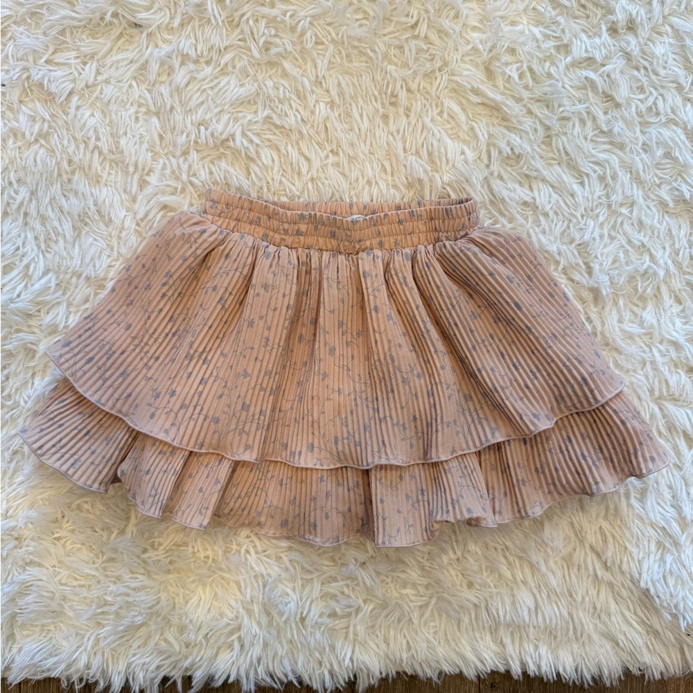 Le Chateau Pink Ruffled Mini Skirt